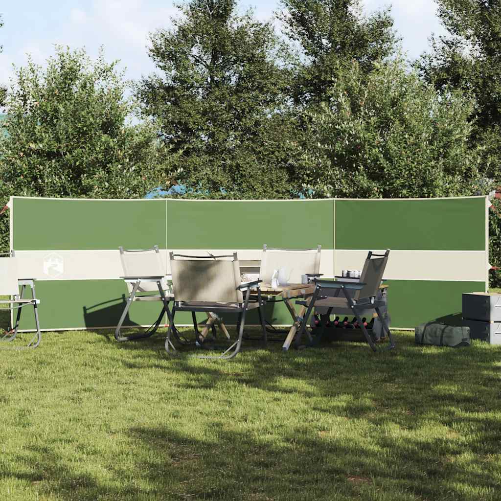 Vindskjerm for camping grønn 490x123 cm vanntett