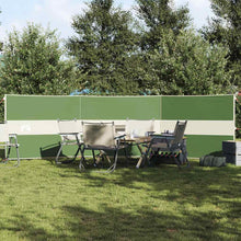 Vindskjerm for camping grønn 490x123 cm vanntett