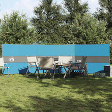 Vindskjerm for camping blå 490x123 cm vanntett
