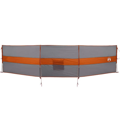 Vindskjerm for camping grå og oransje 490x123 cm vanntett