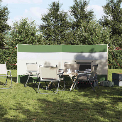 Vindskjerm for camping grønn 340x130 cm vanntett