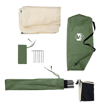 Vindskjerm for camping grønn 340x130 cm vanntett