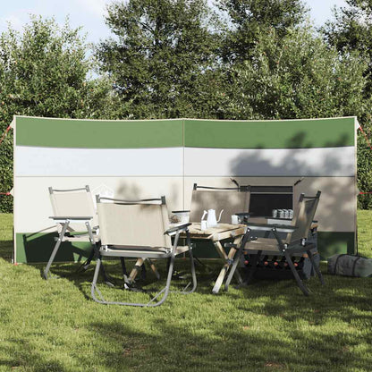 Vindskjerm for camping grønn 340x130 cm vanntett