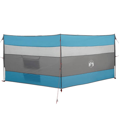 Vindskjerm for camping blå 340x130 cm vanntett