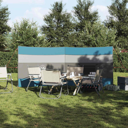 Vindskjerm for camping blå 340x130 cm vanntett