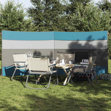 Vindskjerm for camping blå 340x130 cm vanntett