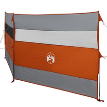 Vindskjerm for camping grå og oransje 340x130 cm vanntett