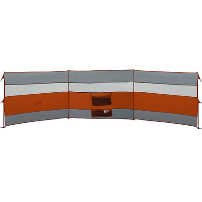 Vindskjerm for camping grå og oransje 508x130 cm vanntett