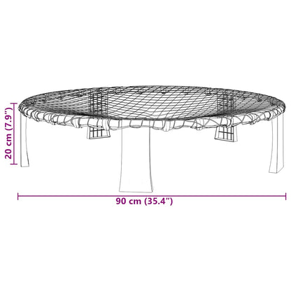 Roundnettsett med 3 baller og ekstra pumpe Ø90x20 cm