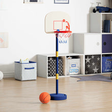 Basketballstativ med ball og pumpe justerbar høyde 90/121 cm