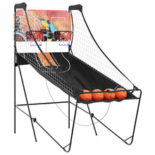 basketball arkademaskin med 4 baller for 2 spillere