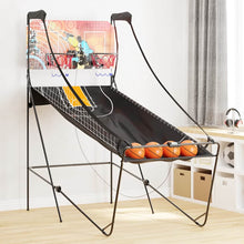 basketball arkademaskin med 4 baller for 2 spillere
