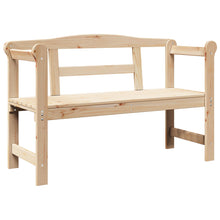 Utendørs Benk 119x76x44 cm Heltre Furu
