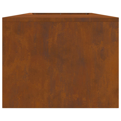 Ildsted med Vedlagring 160x45x35 cm Værbestandig Stål