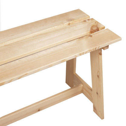 Utendørs Benk 119x35x47 cm Massivt Furutre