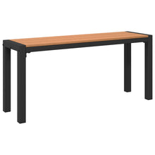 Hagebenk 100 cm i Stål og WPC - Brun og Svart