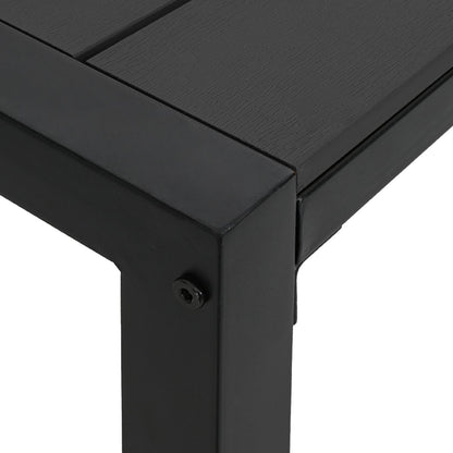Hagebenk 100 cm Stål og WPC Svart