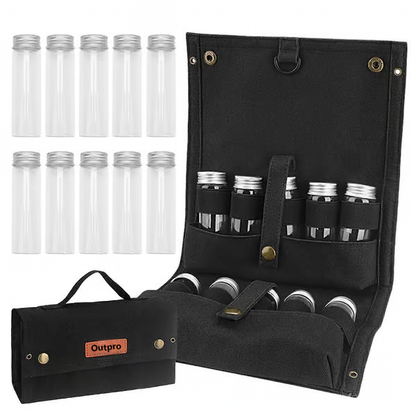 Outpro Krydderveske med 10 stk glass