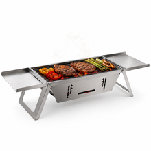 Sammenleggbar Outpro campinggrill i rustfritt stål