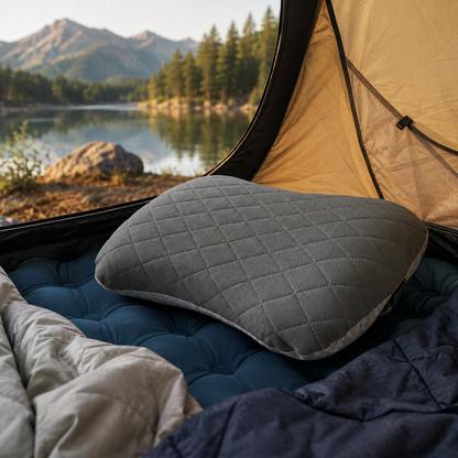 Oppblåsbar campingpute 175 g – ultralett pute til telt og tur